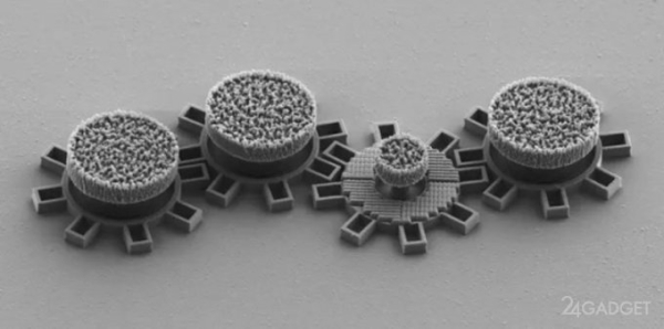 Учёные создали наношестерёнки размером с человеческую клетку, которые вращаются от лазера (2 фото)